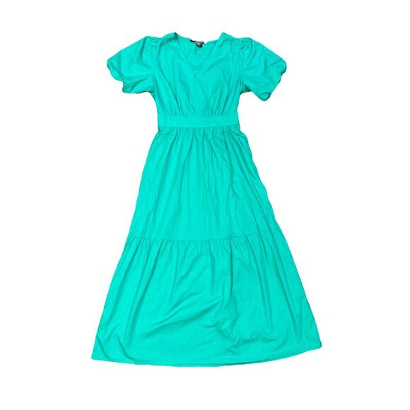 French Connection Dresses & Skirts - French Connection Women's Bubble Sleeve Poplin Maxi Dress - Mint